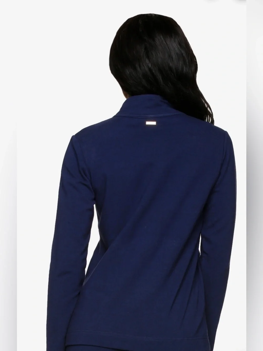 HELEN JON woman long sleeve zipper front navy blue size medium sport jacket - Picture 3 of 8